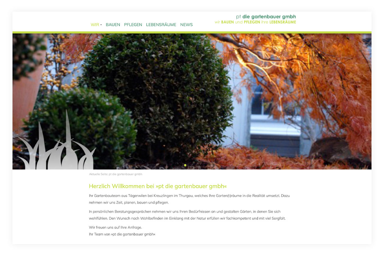 Referenz Webdesign Die Gartenbauer